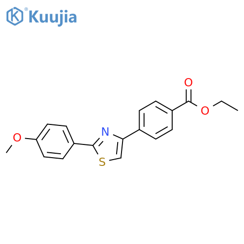 Benzoic acid, 4-[2-(4-methoxyphenyl)-4-thiazolyl]-, ethyl ester structure
