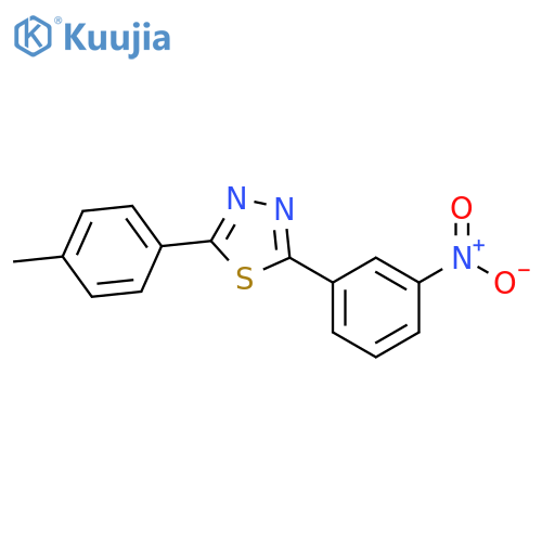 1,3,4-Thiadiazole, 2-(4-methylphenyl)-5-(3-nitrophenyl)- structure