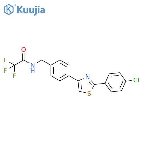 Acetamide,N-[[4-[2-(4-chlorophenyl)-4-thiazolyl]phenyl]methyl]-2,2,2-trifluoro- structure