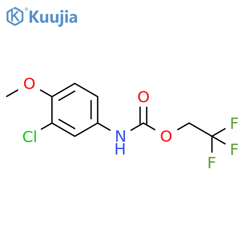 2,2,2-trifluoroethyl N-(3-chloro-4-methoxyphenyl)carbamate structure