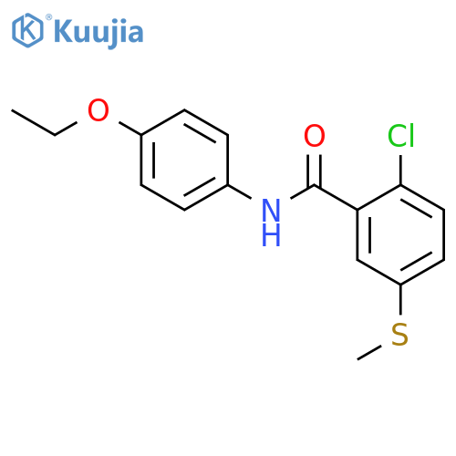 2-Chloro-N-(4-ethoxyphenyl)-5-(methylthio)benzamide structure