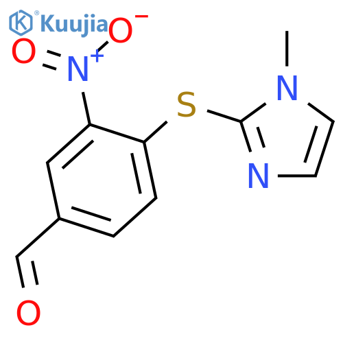 4-(1-Methyl-1H-imidazol-2-yl)sulfanyl-3-nitrobenzaldehyde structure