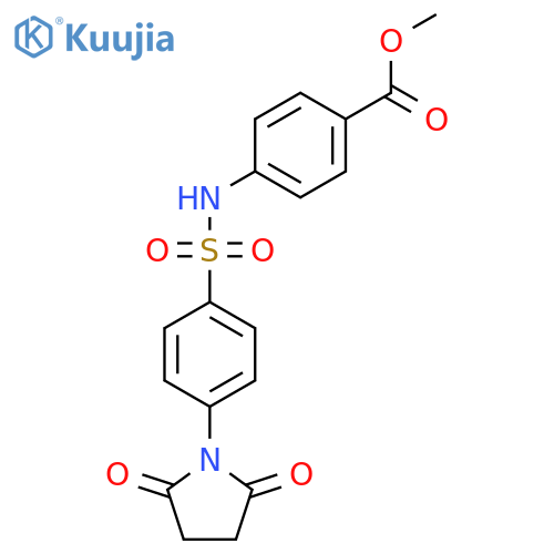 methyl 4-4-(2,5-dioxopyrrolidin-1-yl)benzenesulfonamidobenzoate structure