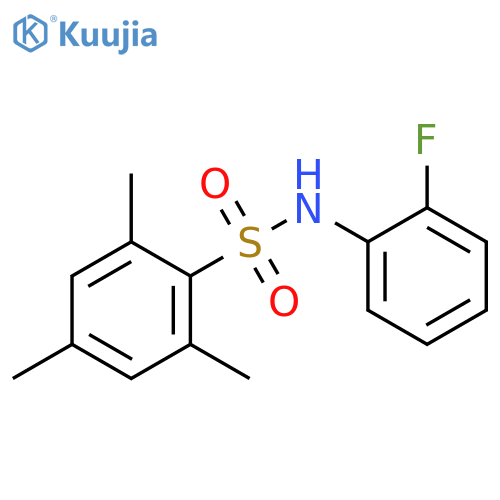 N-(2-Fluoro-phenyl)-2,4,6-trimethyl-benzenesulfonamide structure