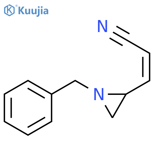 2-Propenenitrile, 3-[1-(phenylmethyl)-2-aziridinyl]-, (2Z)- structure
