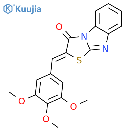 <br>(2Z)-2-(3,4,5-trimethoxybenzylidene)[1,3]thiazolo[3,2-a]benzimidazol-3(2H)- one structure