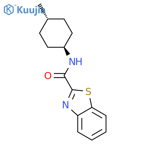N-(trans-4-methylcyclohexyl)benzothiazole-2-carboxamide structure