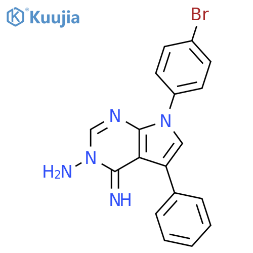 3H-Pyrrolo[2,3-d]pyrimidin-3-amine,7-(4-bromophenyl)-4,7-dihydro-4-imino-5-phenyl- structure