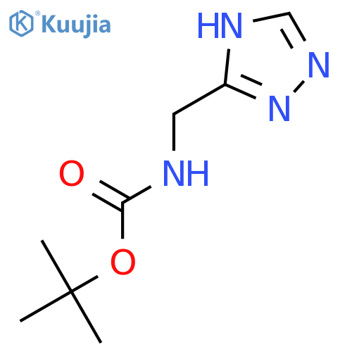 Carbamic acid,(1H-1,2,4-triazol-3-ylmethyl)-, 1,1-dimethylethyl ester (9CI) structure