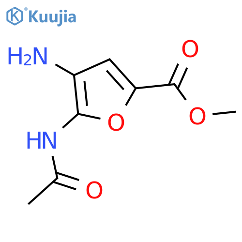 2-Furancarboxylic acid, 5-(acetylamino)-4-amino-, methyl ester structure