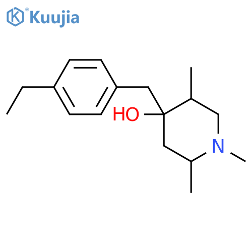 4-(4-Ethyl-benzyl)-1,2,5-trimethyl-piperidin-4-ol structure