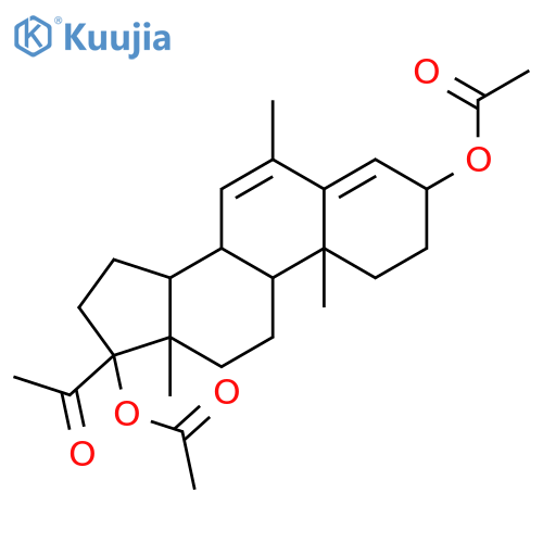 Pregna-4,6-dien-20-one,3,17-bis(acetyloxy)-6-methyl-, (3b)- structure