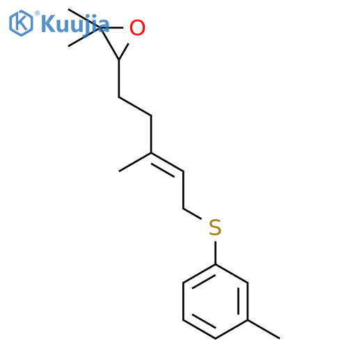 Oxirane, 2,2-dimethyl-3-[3-methyl-5-[(3-methylphenyl)thio]-3-pentenyl]- structure