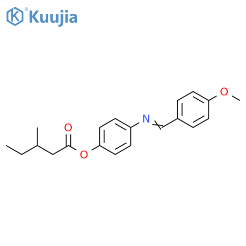 Pentanoic acid, 3-methyl-, 4-[[(4-methoxyphenyl)methylene]amino]phenyl ester structure