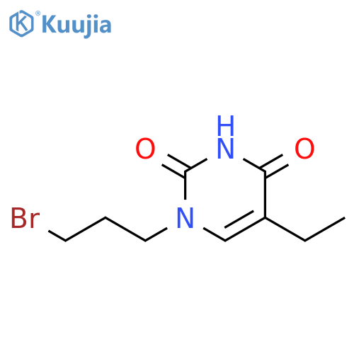2,4(1H,3H)-Pyrimidinedione, 1-(3-bromopropyl)-5-ethyl- structure