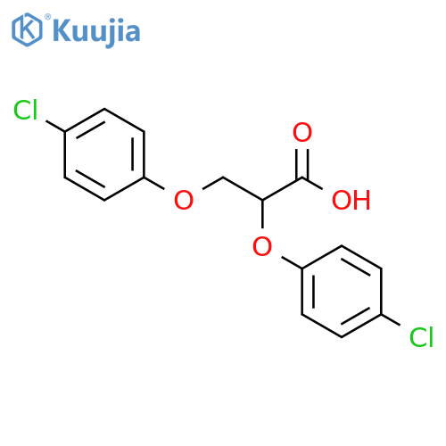 Propanoic acid, 2,3-bis(4-chlorophenoxy)- structure