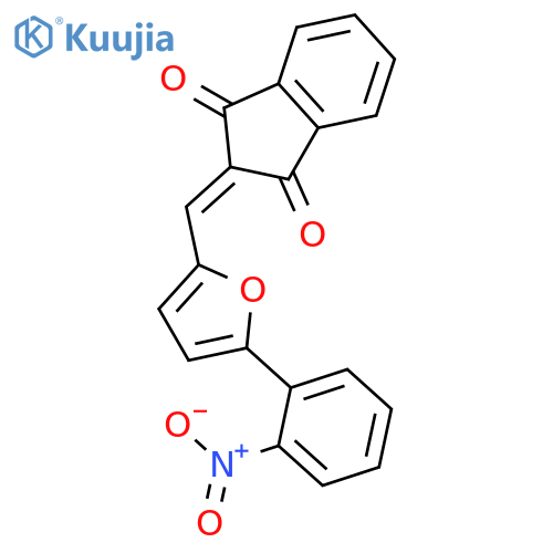 1H-Indene-1,3(2H)-dione, 2-[[5-(2-nitrophenyl)-2-furanyl]methylene]- structure