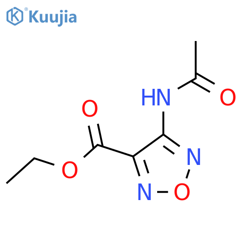 1,2,5-Oxadiazole-3-carboxylicacid, 4-(acetylamino)-, ethyl ester structure