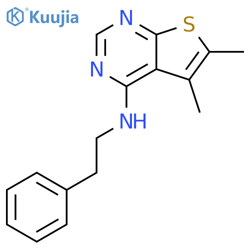 5,6-dimethyl-N-(2-phenylethyl)thieno2,3-dpyrimidin-4-amine structure