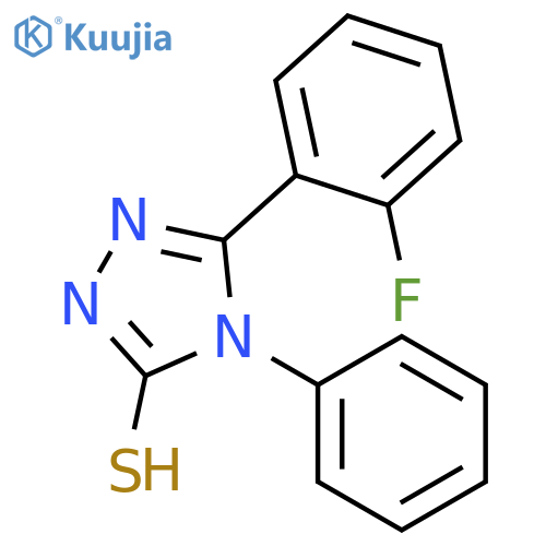 5-(2-fluorophenyl)-4-phenyl-4H-1,2,4-triazole-3-thiol structure