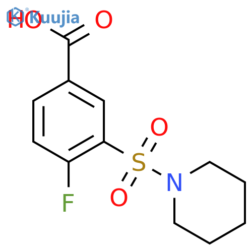 4-FLUORO-3-(PIPERIDINE-1-SULFONYL)-BENZOIC ACID structure