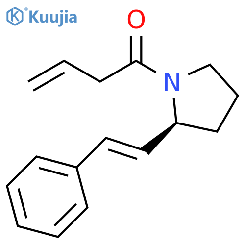 Pyrrolidine, 1-(1-oxo-3-butenyl)-2-[(1E)-2-phenylethenyl]-, (2S)- structure