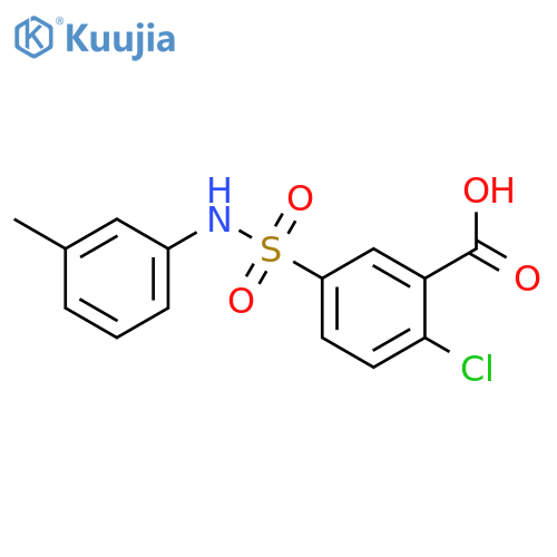 2-chloro-5-(3-methylphenyl)sulfamoylbenzoic acid structure