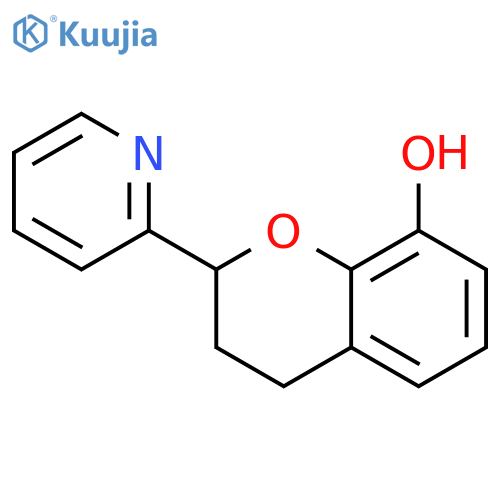 2H-1-Benzopyran-8-ol, 3,4-dihydro-2-(2-pyridinyl)- structure