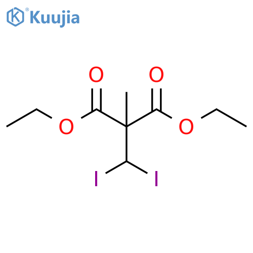 Propanedioic acid, 2-(diiodomethyl)-2-methyl-, 1,3-diethyl ester structure