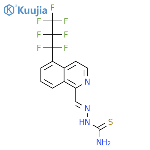 Hydrazinecarbothioamide,2-[[5-(1,1,2,2,3,3,3-heptafluoropropyl)-1-isoquinolinyl]methylene]- structure