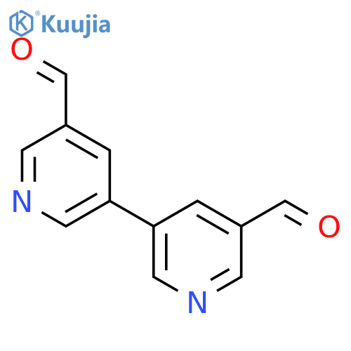 [3,?3'-?Bipyridine]?-?5,?5'-?dicarboxaldehyde structure