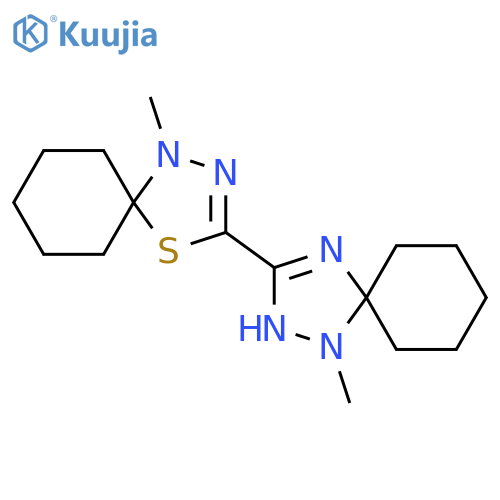 4-Thia-1,2-diazaspiro[4.5]dec-2-ene, 1-methyl-3-(1-methyl-1,2,4-triazaspiro[4.5]dec-3-en-3-yl)- structure
