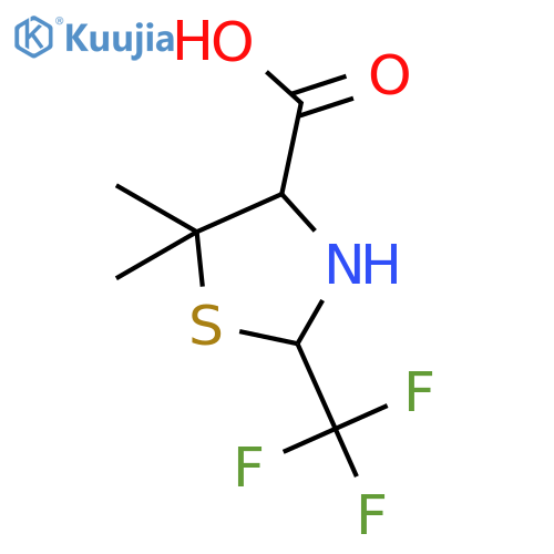 4-Thiazolidinecarboxylicacid, 5,5-dimethyl-2-(trifluoromethyl)- structure