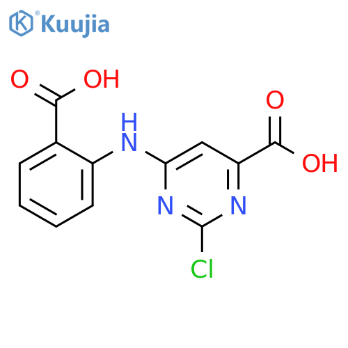 4-Pyrimidinecarboxylic acid, 6-[(2-carboxyphenyl)amino]-2-chloro- structure
