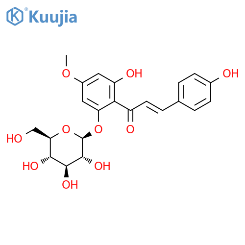 (E)-1-[2-Hydroxy-4-methoxy-6-[(2S,3R,4S,5S,6R)-3,4,5-trihydroxy-6-(hydroxymethyl)oxan-2-yl]oxyphenyl]-3-(4-hydroxyphenyl)prop-2-en-1-one structure