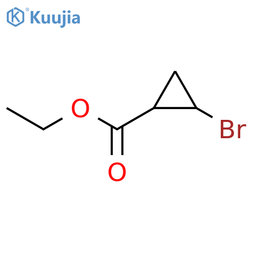 Cyclopropanecarboxylic acid, 2-bromo-, ethyl ester, trans- structure