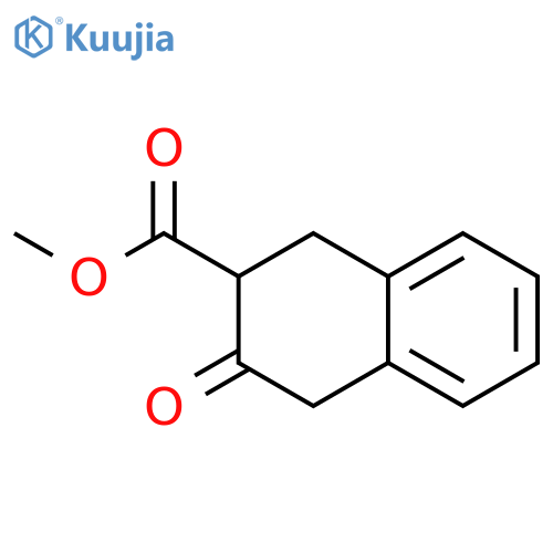 2-Naphthalenecarboxylic acid, 1,2,3,4-tetrahydro-3-oxo-, methyl ester structure