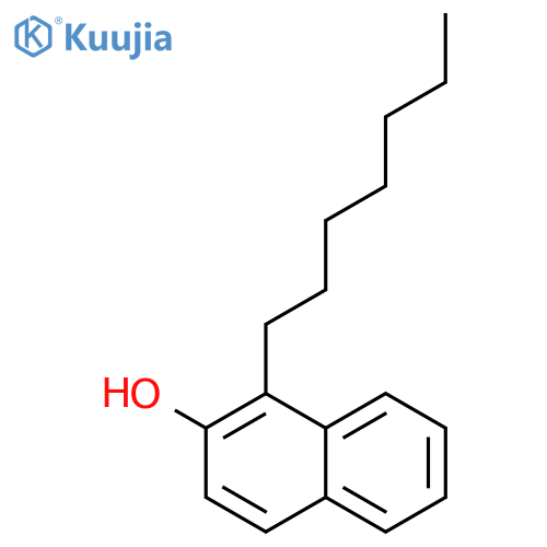 2-Naphthalenol, heptyl- structure