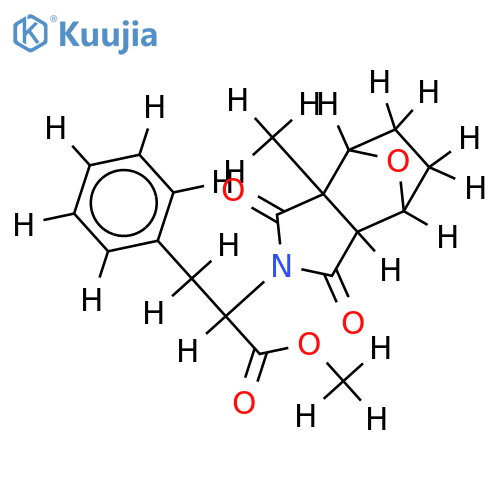 2-(3a-methyl-1,3-dioxo-octahydro-4,7-epioxido-isoindol-2-yl)-3-phenyl-propionic acid methyl ester structure