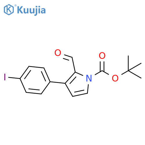 1H-Pyrrole-1-carboxylic acid, 2-formyl-3-(4-iodophenyl)-, 1,1-dimethylethyl ester structure