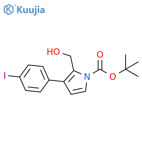 1H-Pyrrole-1-carboxylic acid, 2-(hydroxymethyl)-3-(4-iodophenyl)-, 1,1-dimethylethyl ester structure