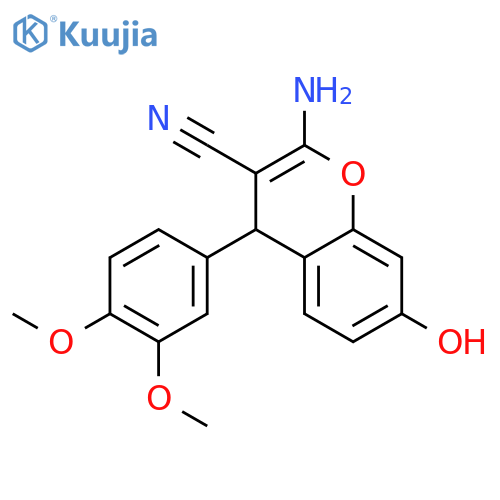 2-Amino-4-(3,4-dimethoxy-phenyl)-7-hydroxy-4H-chromene-3-carbonitrile structure