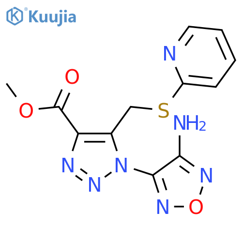 <br>methyl 1-(4-amino-1,2,5-oxadiazol-3-yl)-5-[(2-pyridinylthio)methyl]-1H-1,2, 3-triazole-4-carboxylate structure