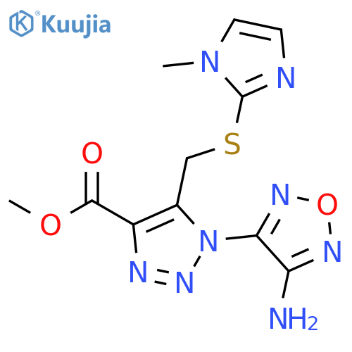 Methyl 1-(4-amino-1,2,5-oxadiazol-3-yl)-5-{[(1-methyl-1h-imidazol -2-yl)sulfanyl]methyl}-1h-1,2,3-triazole-4-carboxylate structure