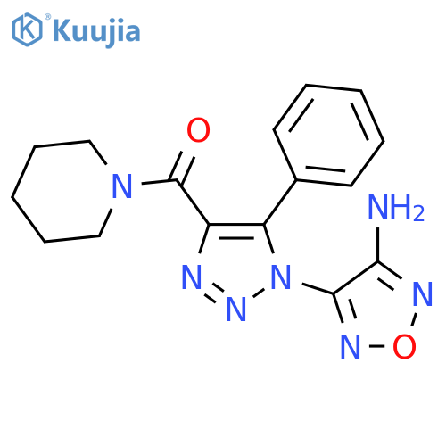 [1-(4-Amino-1,2,5-oxadiazol-3-yl)-5-phenyltriazol-4-yl]-piperidin-1-ylmethanone structure
