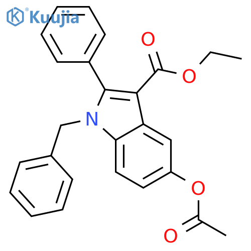 5-Acetoxy-1-benzyl-2-phenyl-1H-indole-3-carboxylic acid ethyl ester structure