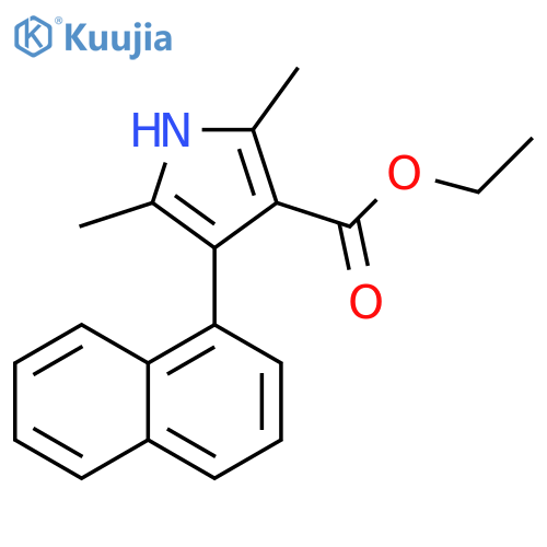 1H-Pyrrole-3-carboxylicacid, 2,5-dimethyl-4-(1-naphthalenyl)-, ethyl ester structure