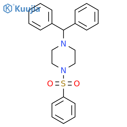 1-(benzenesulfonyl)-4-(diphenylmethyl)piperazine structure