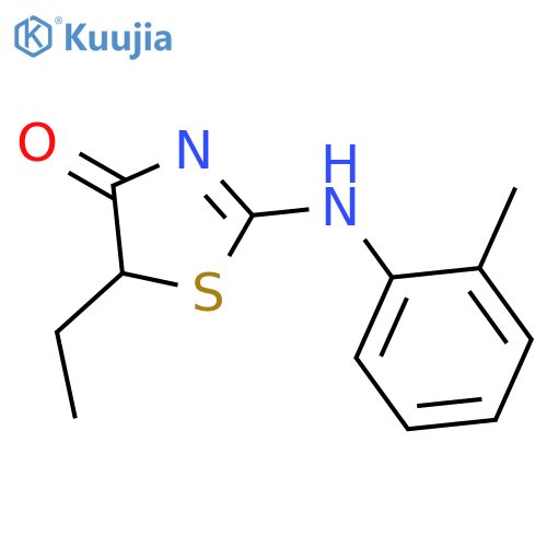2-(o-toluidino)-5-ethylthiazol-4(5H)-one structure