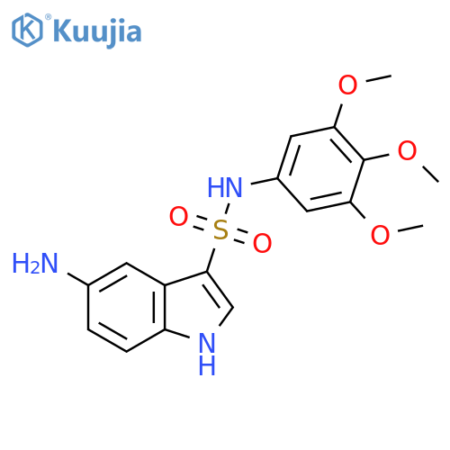 1H-Indole-3-sulfonamide, 5-amino-N-(3,4,5-trimethoxyphenyl)- structure
